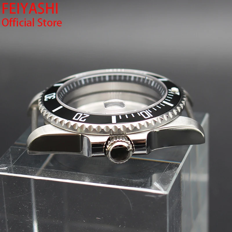 40 mm stalen duikhorlogekast saffierglas met hoofdstukring voor Seiko NH35 NH36 NH38 NH34 4R36 beweging 28,5 mm wijzerplaat Submariner