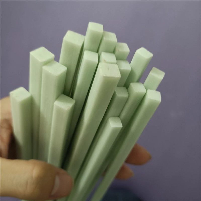 Tige carrée en Fiber de verre blanche, barre carrée isolée 4x4mm, longueur 1000mm, 10 pièces