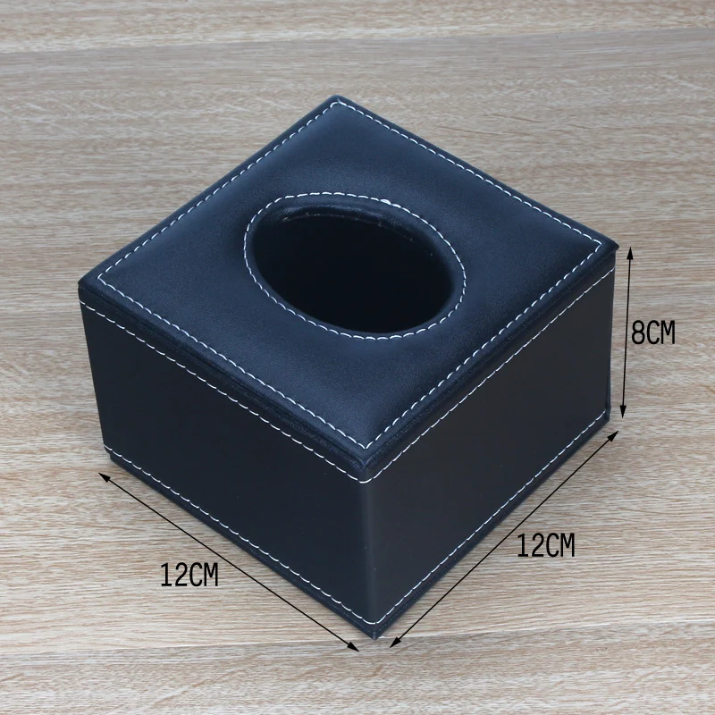 Leather Square Tissue Box for Home, Modern Cover Paper, Car Napkins Holder, Home Organizer, Decoration Tools