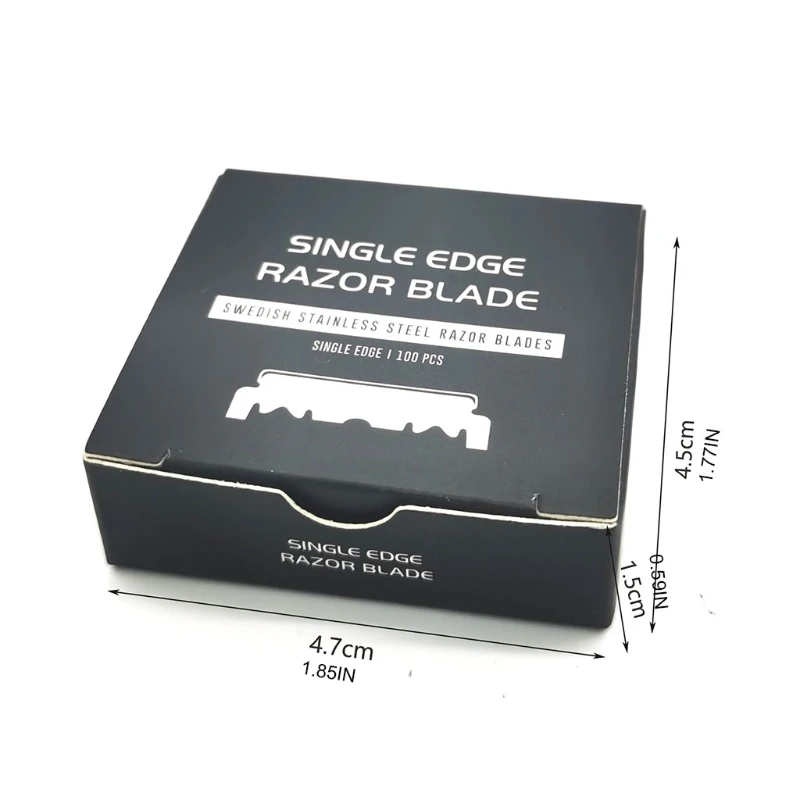 100 stücke Edelstahl Barber Razor Klinge Einzigen Rand Rasierklingen Sharp Werkzeug für Professionelle Barber Rasiermesser