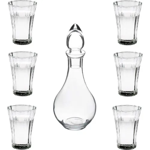 Pasabahce Water Bottled Pedestal Coffee As Water Cup 7 Piece