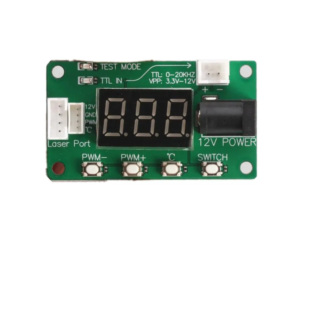 Placa de prueba de temperatura NEJE, probador TTL PWM para módulo láser, accesorios NEJE que muestra temperatura y potencia