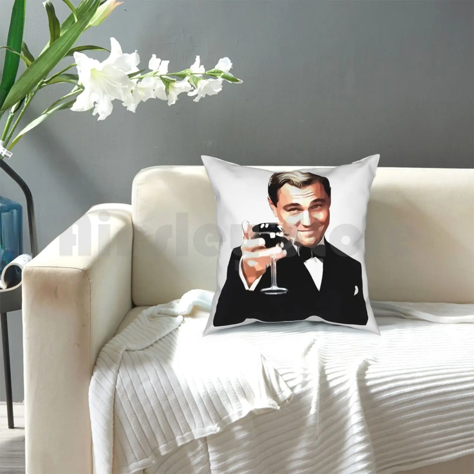غطاء وسادة غاتسبي العظيم ليوناردو دي كابريو مطبوع للمنزل وسادة رمي ناعمة غاتسبي غاتسبي العظيم غاستبي كبير
