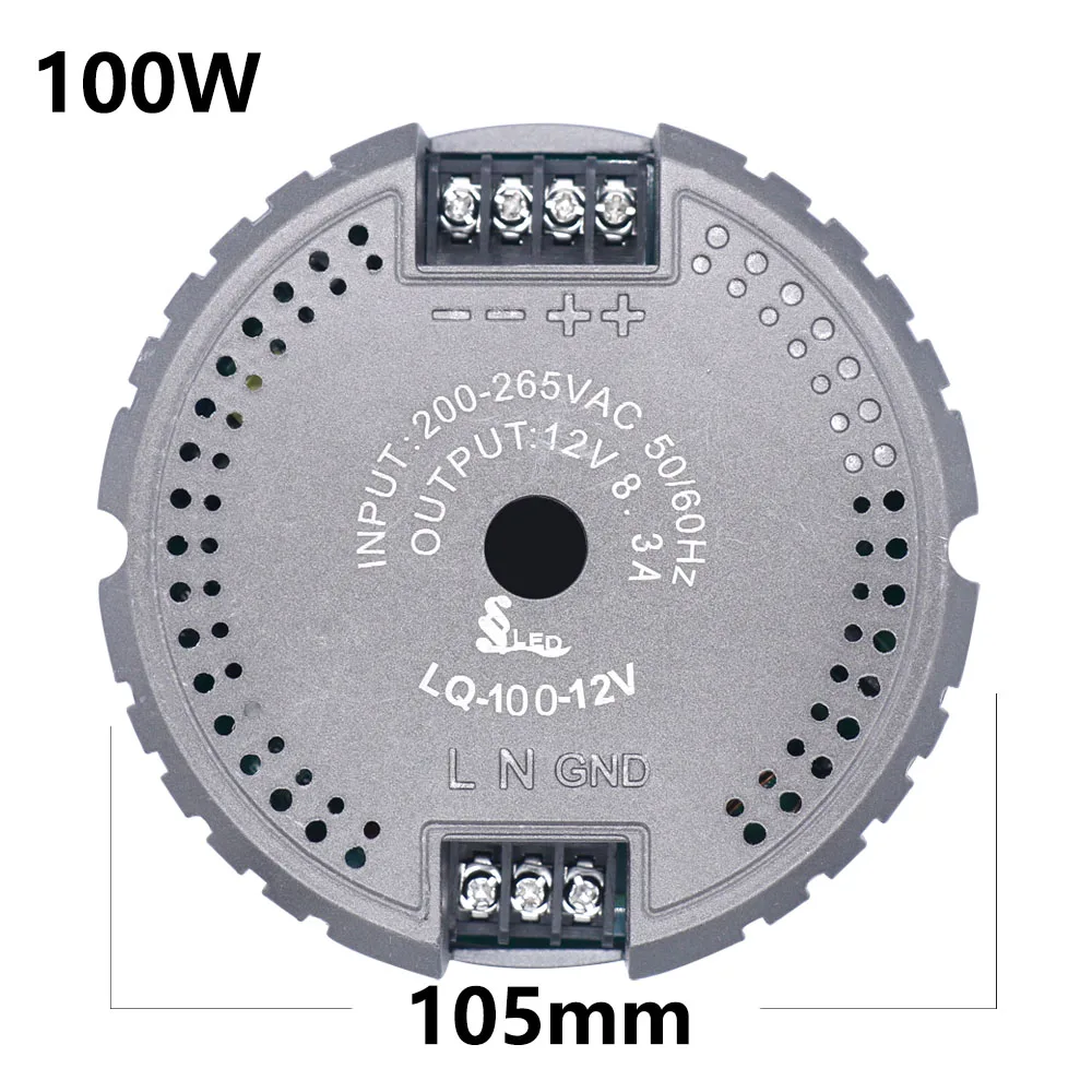 Imagem -04 - Adaptador de Driver Led Redondo Conversor para Alimentação Led Transformadores de Luz para Led Strip 60w Ac220v para Dc12v