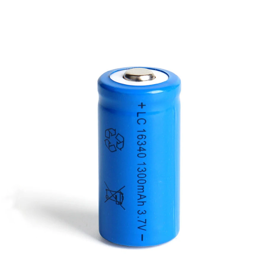 3.7V 16340 Battery 1300mAh 3.7V Li-ion Rechargeable Batteries CR123A LC16340 Battery for Laser Pen LED Flashlight Headlamp Cell