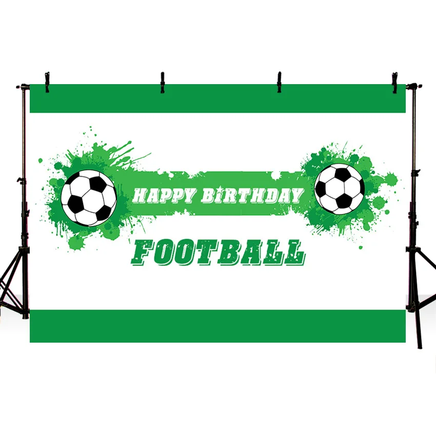 Avezano Happy Birthday Party Backdrop Football Star Player Soccer Boy Photography Backgrounds Photo Studio Photozone Decor Props