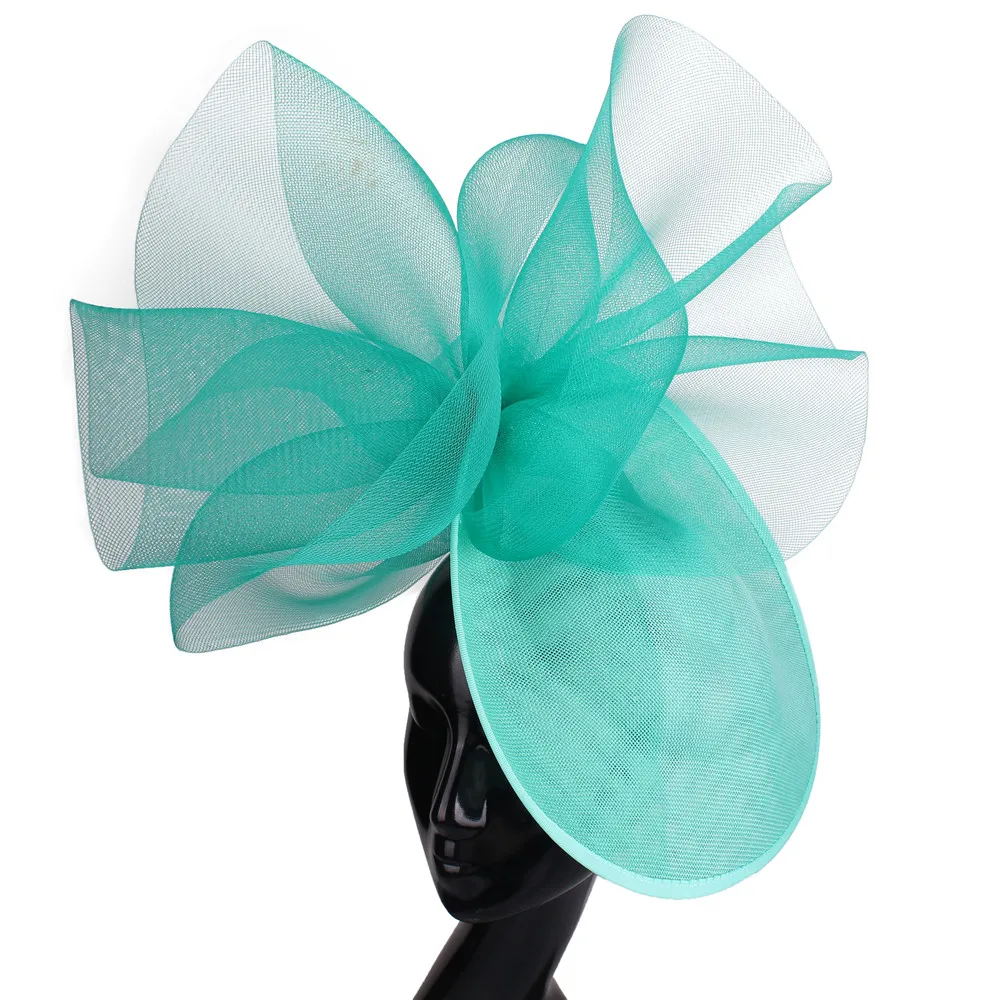 Emerald Green Millinery Hats Bride Wedding Mesh Fascinator Hats Hair Clip Ladies Formal Derby Headpiece Women Cocktail Headwear