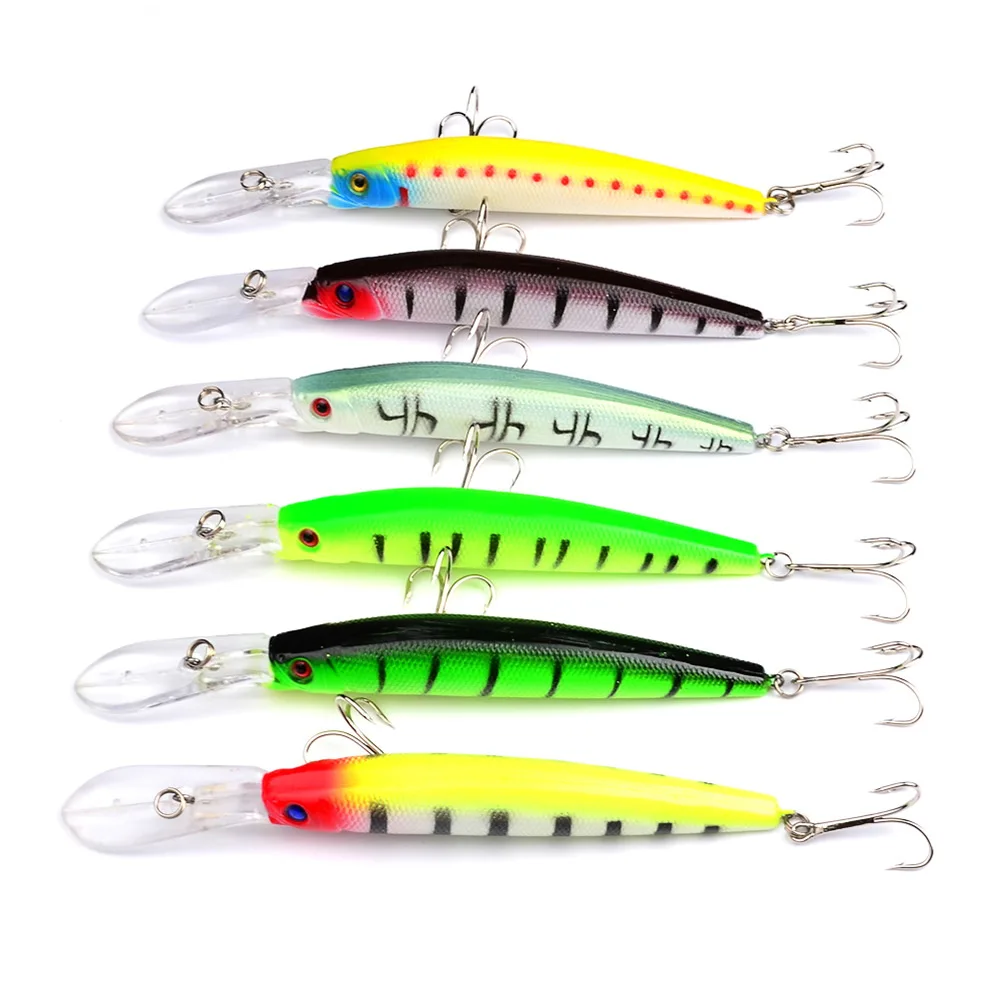 Minnow Fishing Lures Wobbler  Hard Bait 145mm 15.5g With 6# Hooks Sea Fishing Crankbait Stripe Jerkbait Bwobblers For Pike Perch