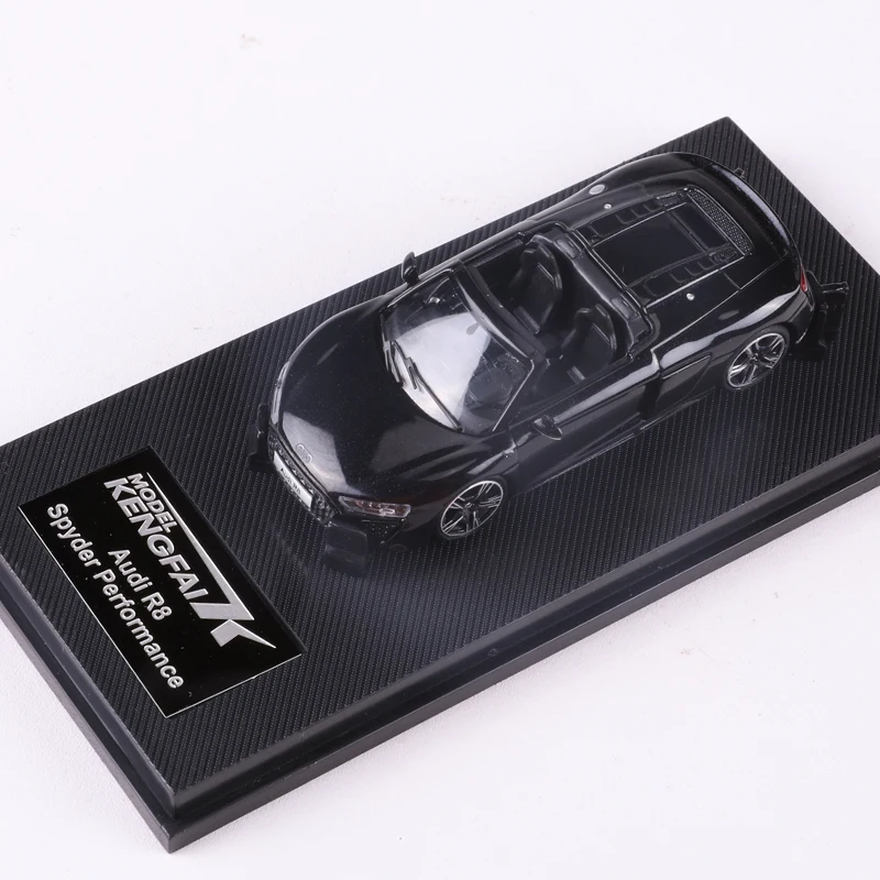 KENGFAI  1:64 Audi R8 Diecast Alloy Model Car Miniature Sportcar Metal Vehicle Pull Back Gifts