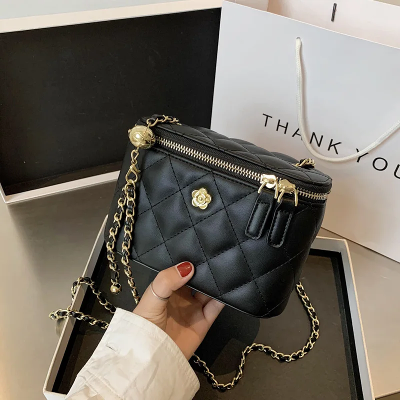 Luxury Handbags Fashion Women\'s Bag 2020 Single Shoulder Bag Box Bag New Fashion Designer Temperament Chain Bag