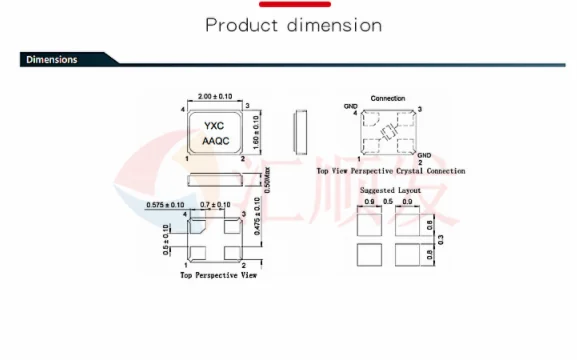 5 pezzi!!! Oscillatore a cristallo passivo 2016 SMD/YSX211SL 40MHz 10PF 10PPM 4 4 piedi