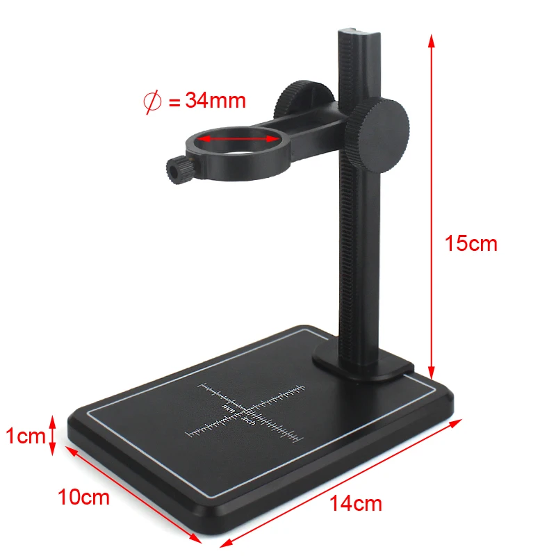 Aluminum Alloy Microscope Stand Portable Up and Down Adjustable Manual Focus Digital USB Electronic Microscope Holder Stand