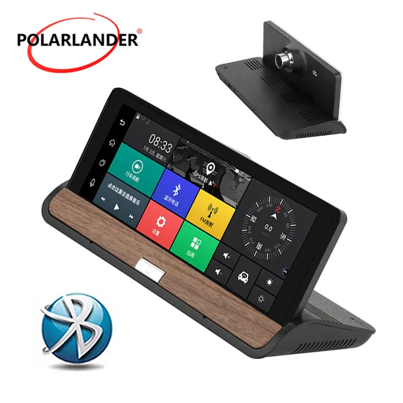 7 Inch Center Console GPS Navigation Rear View Camera  Car Video Recorder  Car DVR   Full HD 1080P Dual Lens