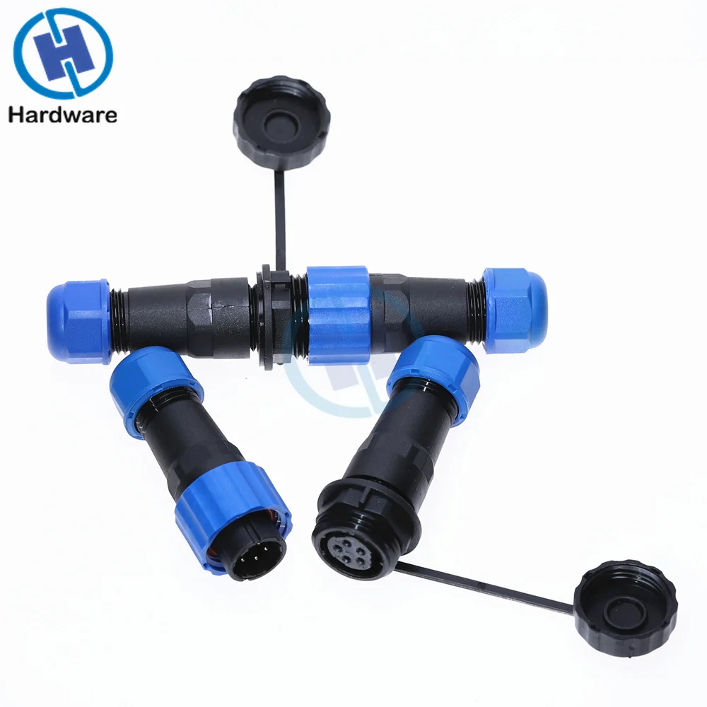 1Pair IP68 SP16 2Pin/3Pin/4Pin/5Pin/6Pin/7Pin/9Pin Waterproof Air Plug Socket Panel Mount Wire Cable Connector Aviation Plug