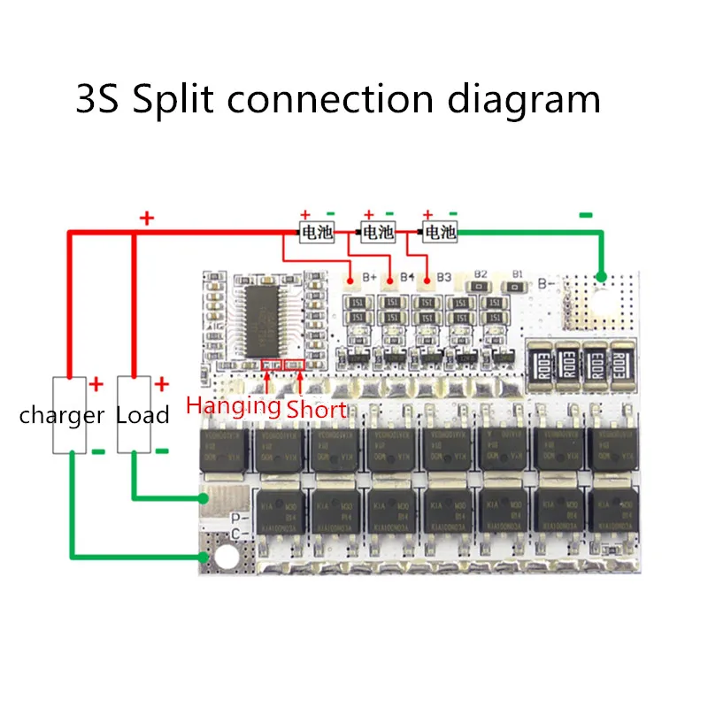 3S/4S/5S Balance BMS 12V 16.8V 21V 100A 18650 Li-ion/ Lifepo4/Lithium iron phospha/LFP Battery Protection Circuit Board