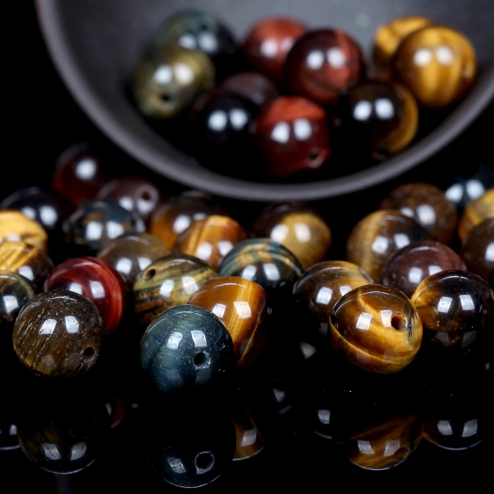 Natural Multicolor Tiger Eye Stone Beads Round Loose Spacer Beads For Jewelry Making 4/6/8/10/12mm DIY Bracelet Necklace