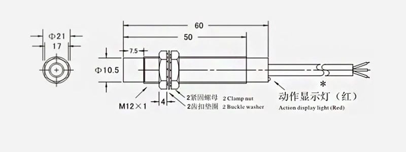 M12 4mm Metal Induction Proximity Switch Proximity Sensor Two and Three Wire Normally Open and Close