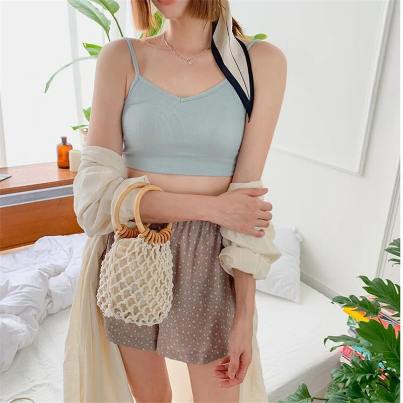 2020 New Woman Girl Fashionable Woven Handbag Beach Style Wood Handle Drawstring Bucket Tote Purse for Daily Life and Vacation