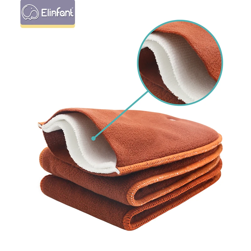 Elinfant  Coffee Fleece Insert Baby Cloth Diaper Nappy Washable Reusable Changing Pads & Covers Medium 35 * 13.5cm SMT065