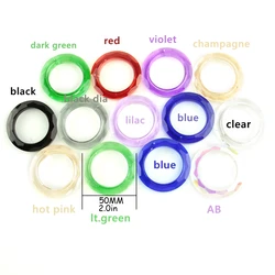 50mm 10pcs Crystal Light Ring Circle Handing Chandelier Glass Crystals Lamp Prisms Parts Drops Pendant Fashion Ring