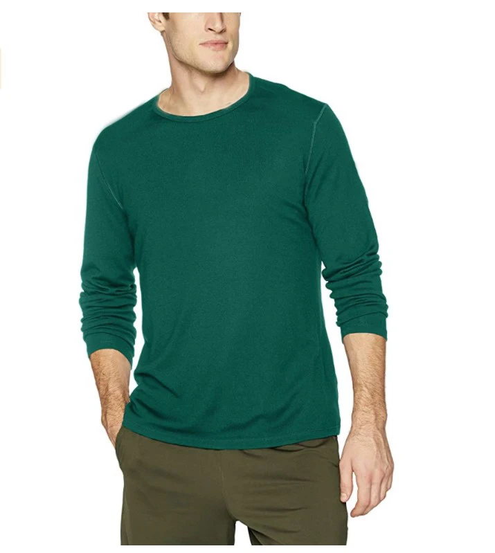 Camiseta de lana merina para hombre, camisa con capa Base térmica 100%, de peso medio, transpirable, antiolor, talla europea, 240g