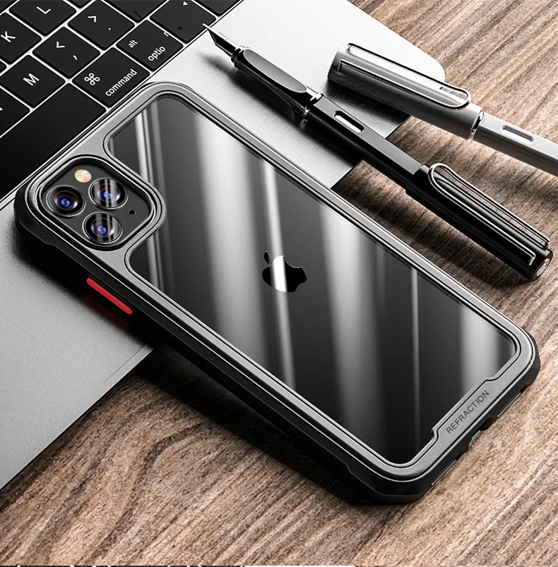 Luxury Shockproof Case for iPhone X XR XS MAX 6 6S 7 8 Plus Cover Soft Acrylic Case for iPhone 12 13 11 Pro Max mini SE2 Bags