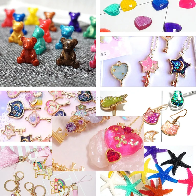 Pegamento de Cristal AB transparente para fabricación de joyas, alta adherencia, antiamarillo, resina epoxi de secado rápido, 1 Juego