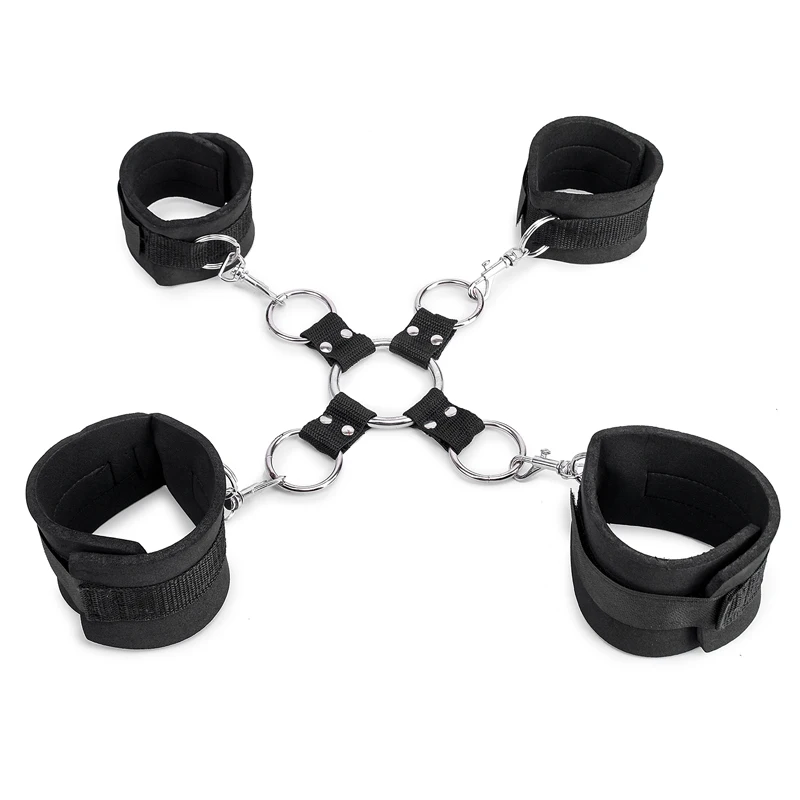 Cross Bondage Ankle Cuffs Handcuffs For Sex Toys For Woman Sex Bdsm Bondage Set Slave Restraints Games Erotic Accessories