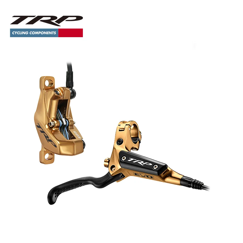 

TRP DH-R EVO High Performance Hydraulic Brake For Down Hill Bicycle Golden Disc Brake 4 Piston Oil Hose Brake