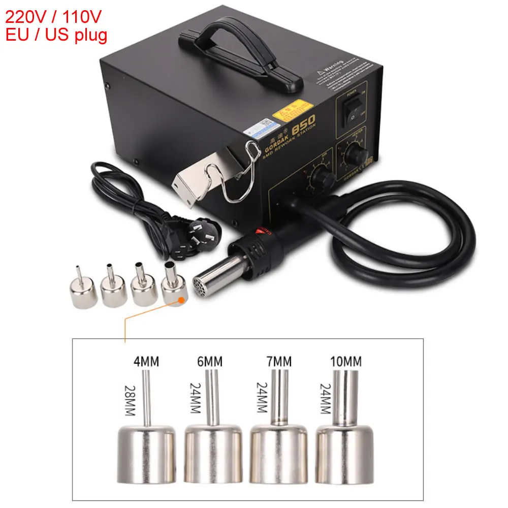 GORDAK-850B Hot Air Gun Desoldering Station Air Pump Constant Temperature BGA Repair Tools SMD Soldering Rework Station 270W