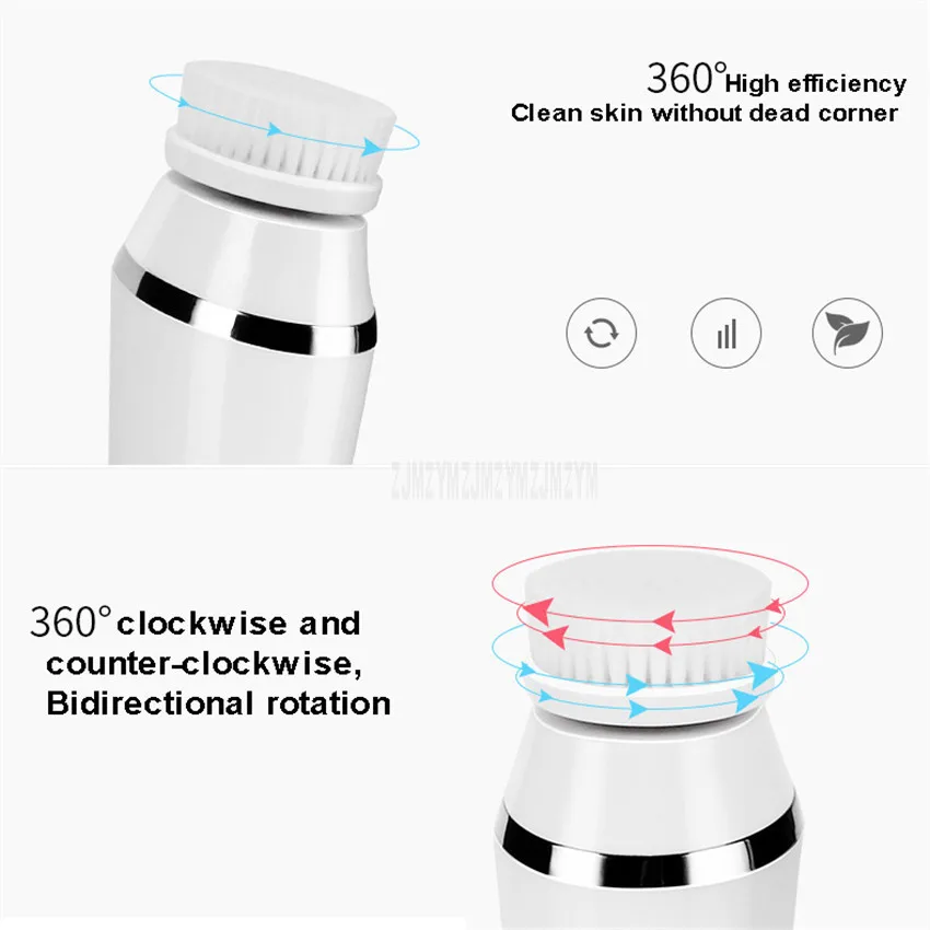 مقاوم للماء الكهربائية منظف الوجه مع وظيفة تدليك الكرة غسل فرشاة وجه الوجه المسام تنظيف جهاز الجلد جهاز تدليك لمراكز التجميل