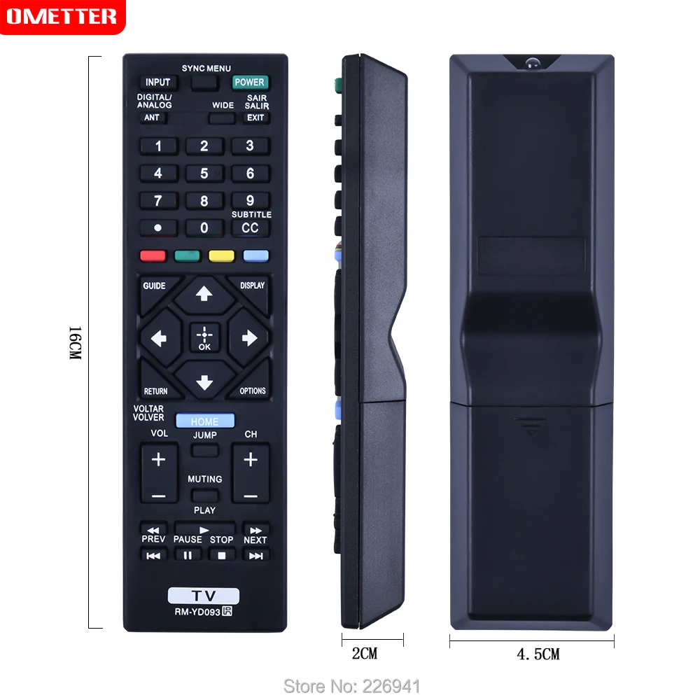 التلفزيون عن بعد التحكم RM-YD093 لسوني LCD/LED TV KDL-24R425A KDL-24R405A KDL-24R407A RMYD093 كونترول Fernbedienung