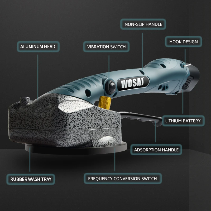 WOSAI MT Series 12V Wireless Portable Smart Tile Tiler Floor Wall Tile Vibration Machine Brick Wall Tile Installation Power Tool