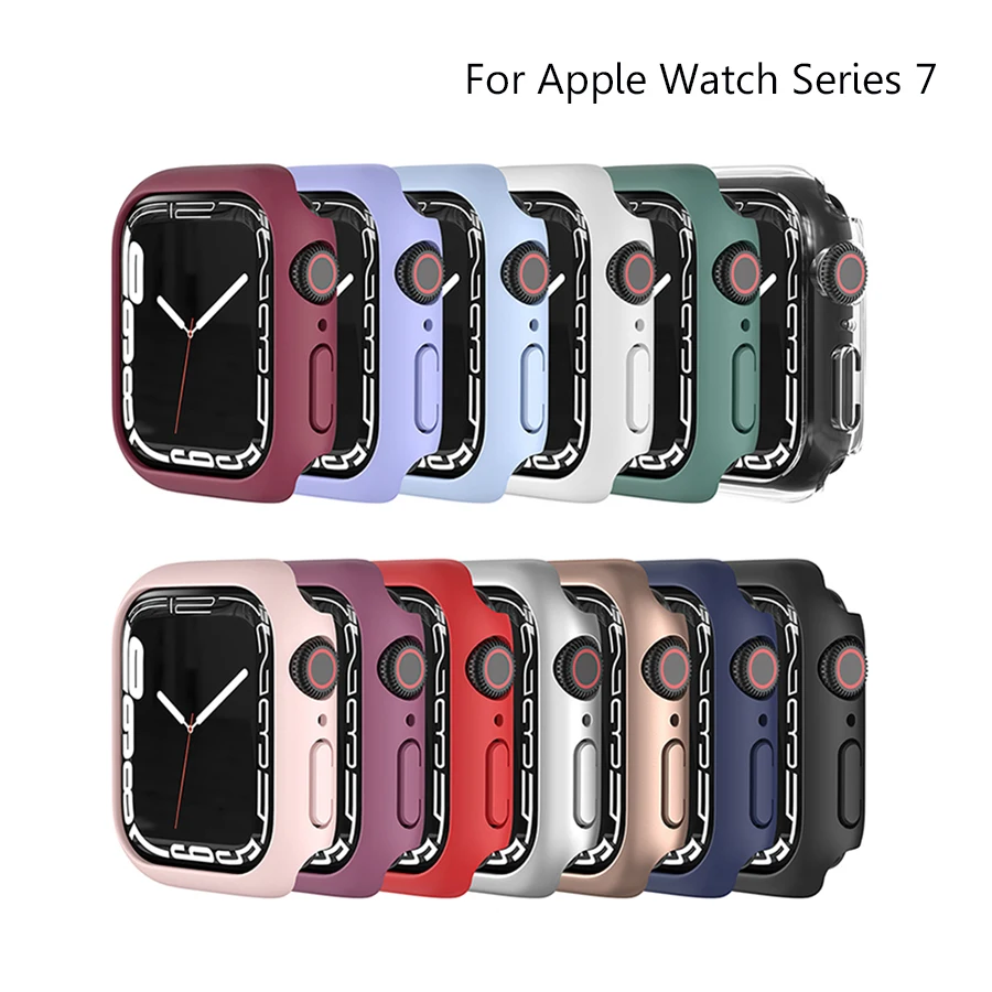 Cover For Apple Watch Case 44mm 40mm 42mm 38mm 44 mm Accessories PC Protector bumper iWatch series 6 se 5 3 7 8 9 41mm 45mm Case