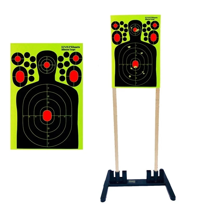 10pcs Targets Silhouette Sticker Targets Adhesive Reactive Man Silhouette Air Rifle Gun Round Target  Hunting Shooting