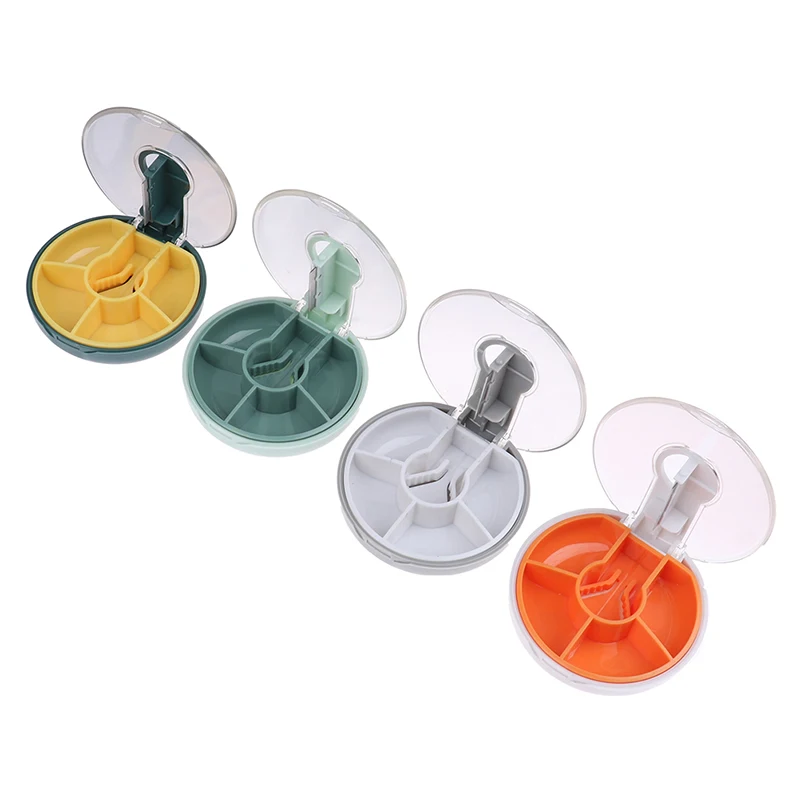 1Pcs Portable Mini Pill Cutter Splitter Divide Storage Case Medicine Cut Compartment Box Holder Pill Splitters