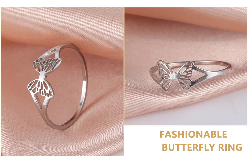 Skyrim Edelstahl Ring Herz Stern Blume Schmetterling Mondphase Geometrische Damen Fingerringe Hochzeitsgeschenk Großhandel – Detail 7