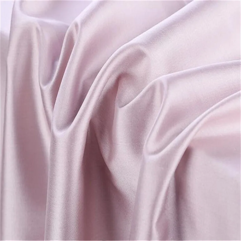 Organic Silk Blend Wool Satin Luxury Fabric for High Fashion Women Clothes Coat in Solid Color