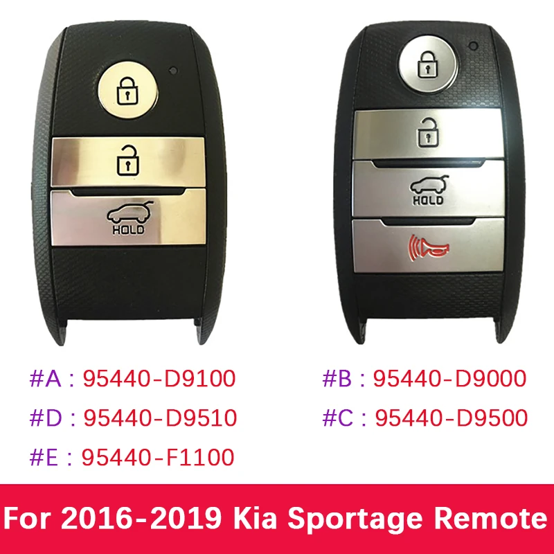 Aftermarket For Kia Sportage 2016-2019 Smart Key 95440-D9100 95440-D9000 95440-D9500 95440-D9510 95440-F1100 3/4 Button