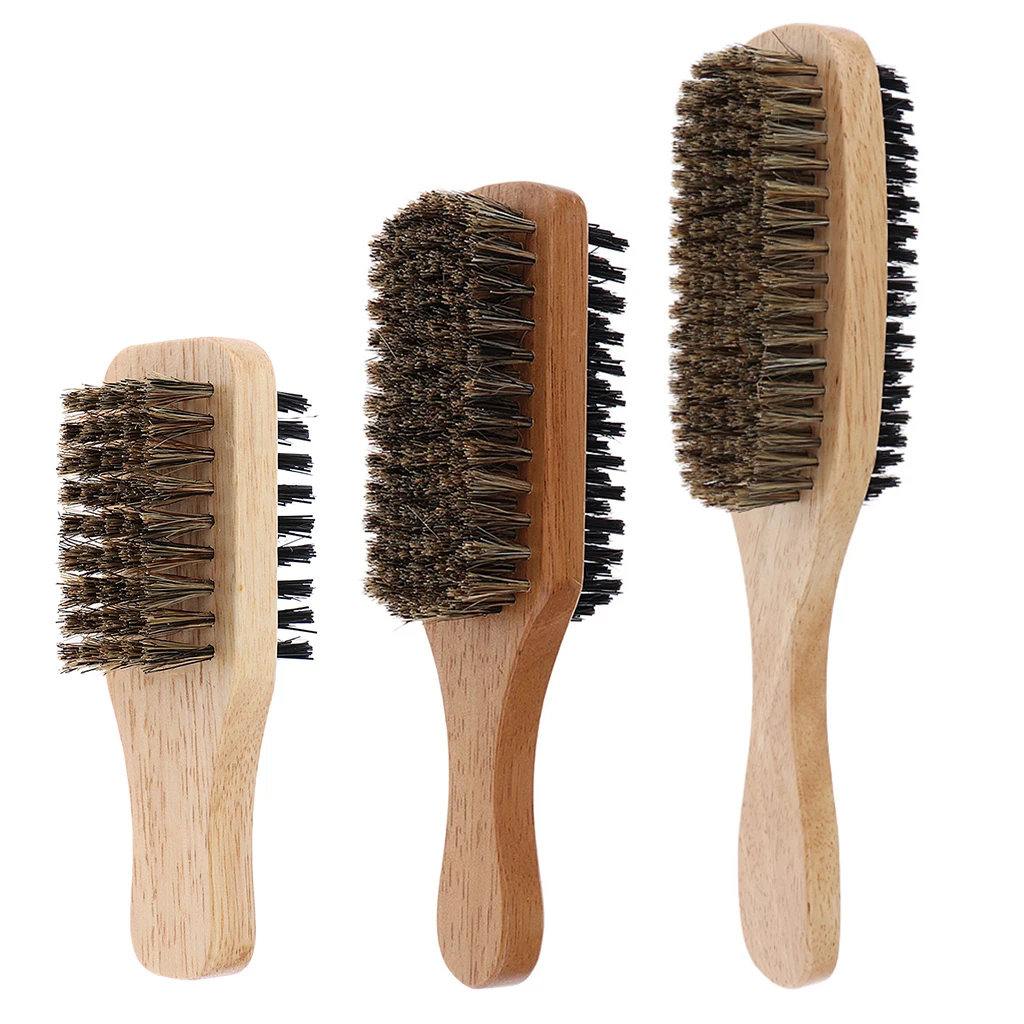 

Mens Boar Bristle Hair Brush - Natural Wooden Wave Brush for Male, Styling Beard Hairbrush for Short,Long,Thick,Curly,Wavy Hair