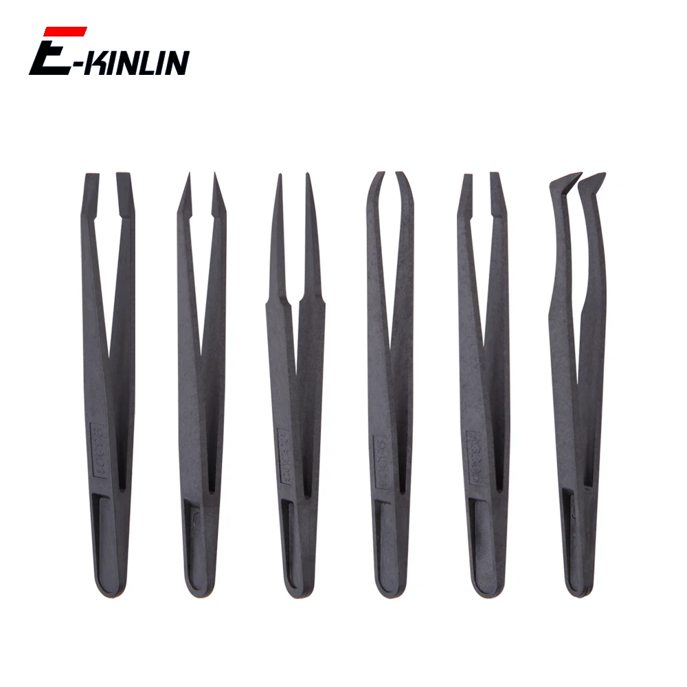 Anti-static Tweezers Tool Industrial Precision Straight For Mobile Phone Disassemble Repair Tools