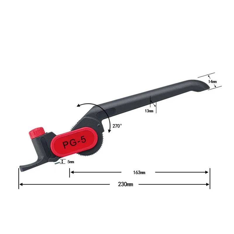 PG-5 Multifuncional Stripper Cabo, Ratchet Roda Tipo Stripper, Faca Cabo, Stripping Ferramenta, 25mm