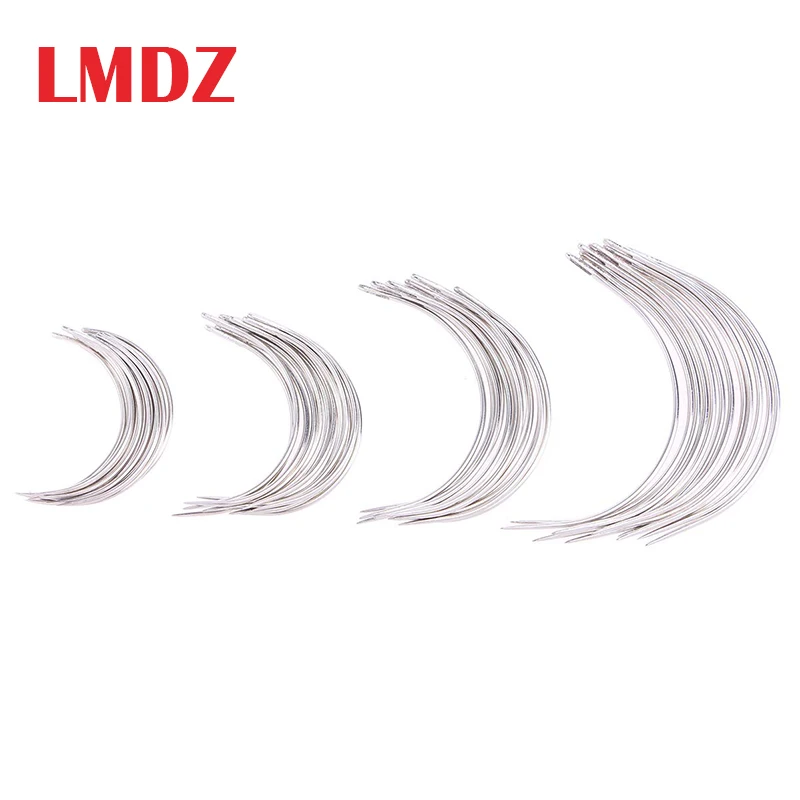 LMDZ 25Pcs Hand Sewing Home Household Repair Sewing Needles C-Shape Curved Mattress Needles about 35mm 40mm 50mm 55mm