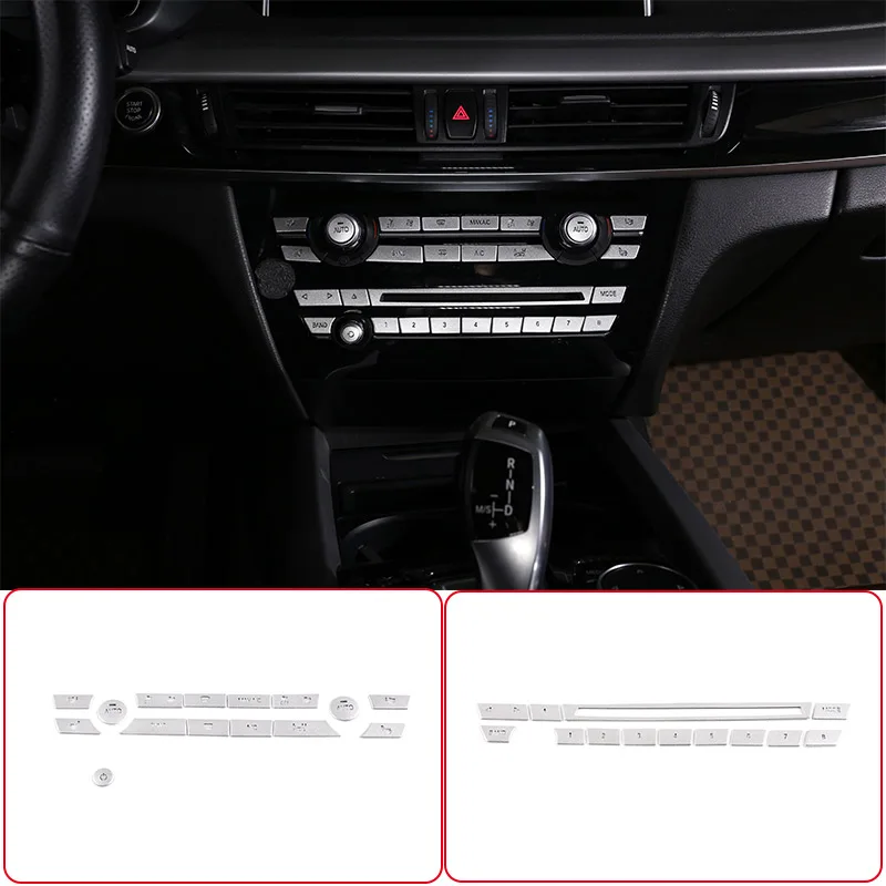 

For BMW X5 X6 F15 F16 15-18 Car Central Control Air Conditioner CD Volume Control Shortcut Key Decoration Patch Car Accessories