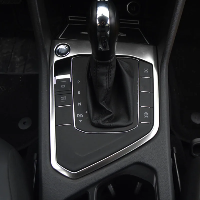 For Volkswagen VW Tiguan 2020-2017 Accessories Gears Shift Panel Stainless Steel Cover Trim Interior Mouldings Car Styling