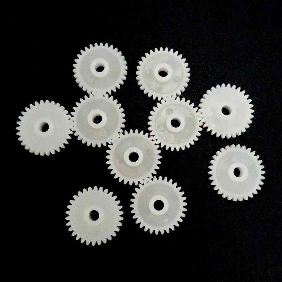 10pcs/Lot 303A Plastic Gears 0.5M 30 Teeth for 3mm Shaft Tight Fitting Gear Wheels