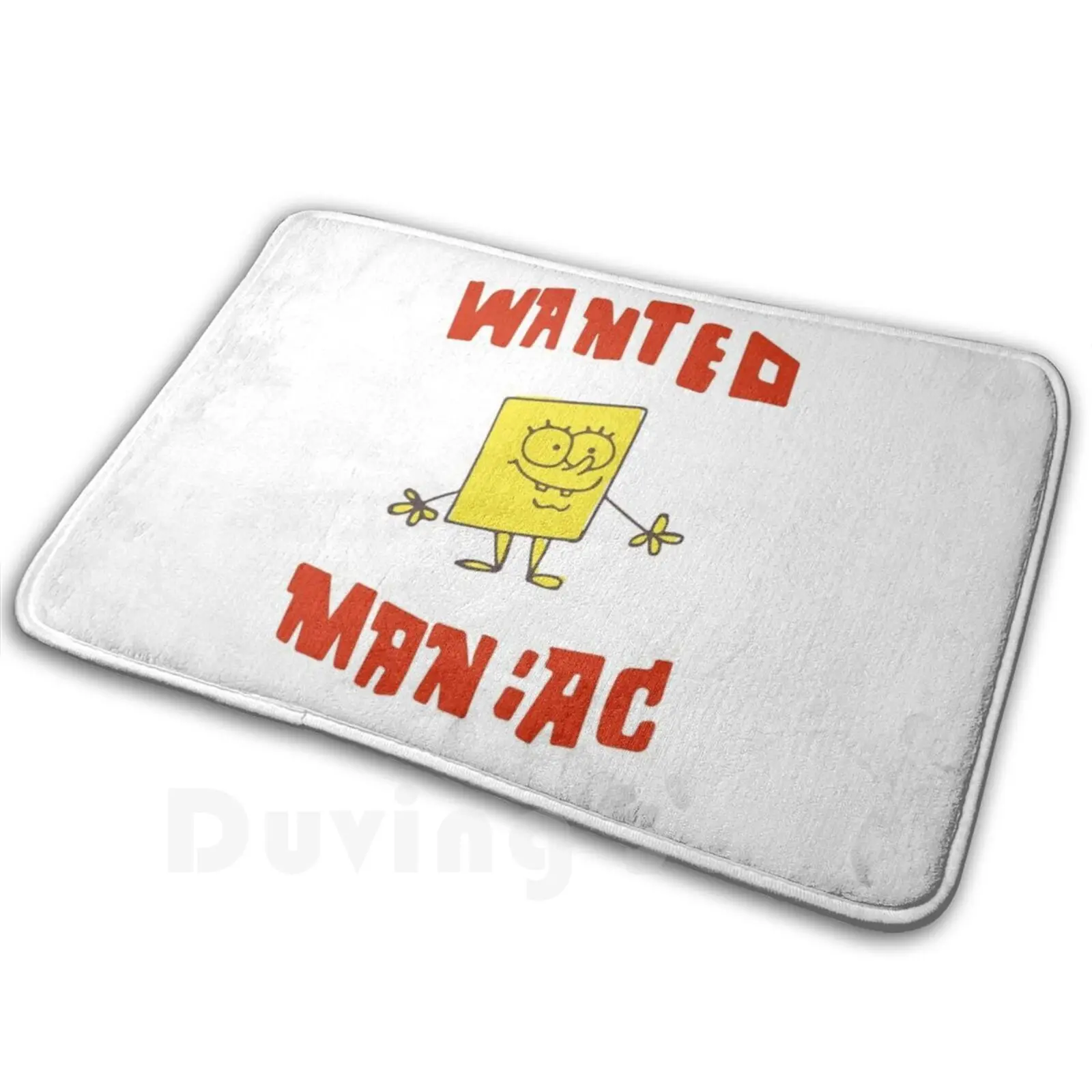 Wanted Maniac Inspired From Carpet Mat Rug Cushion Soft Wanted Maniac Mr Squiward Cartoon