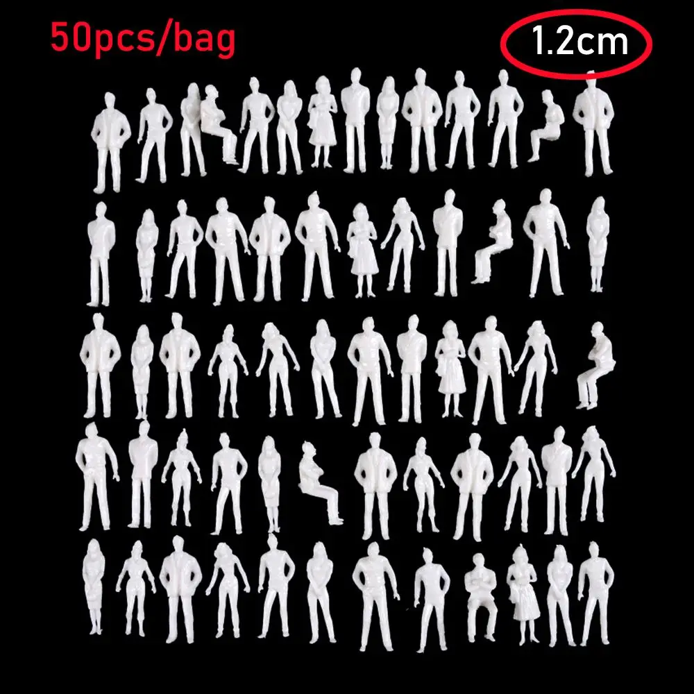 JINJUMEI 12 Figurines Humaines 1:25 – Personnages Variés – Plastique – Maquette Architecture, Train, Diorama – Cadeau