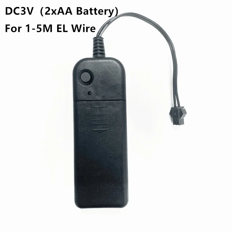 DC 3V AA Battery 5V USB 12V Power Supply Adapter Driver Controller Inverter For 1-5M  El Wire  Atmosphere Decor Flexible Neon