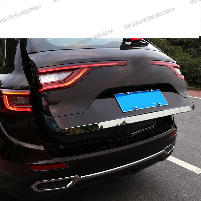 stainless steel car taildoor trims for renault koleos 2016 2017 2018 2019 samsung qm6 2020 2021 trunk decoration tail door auto